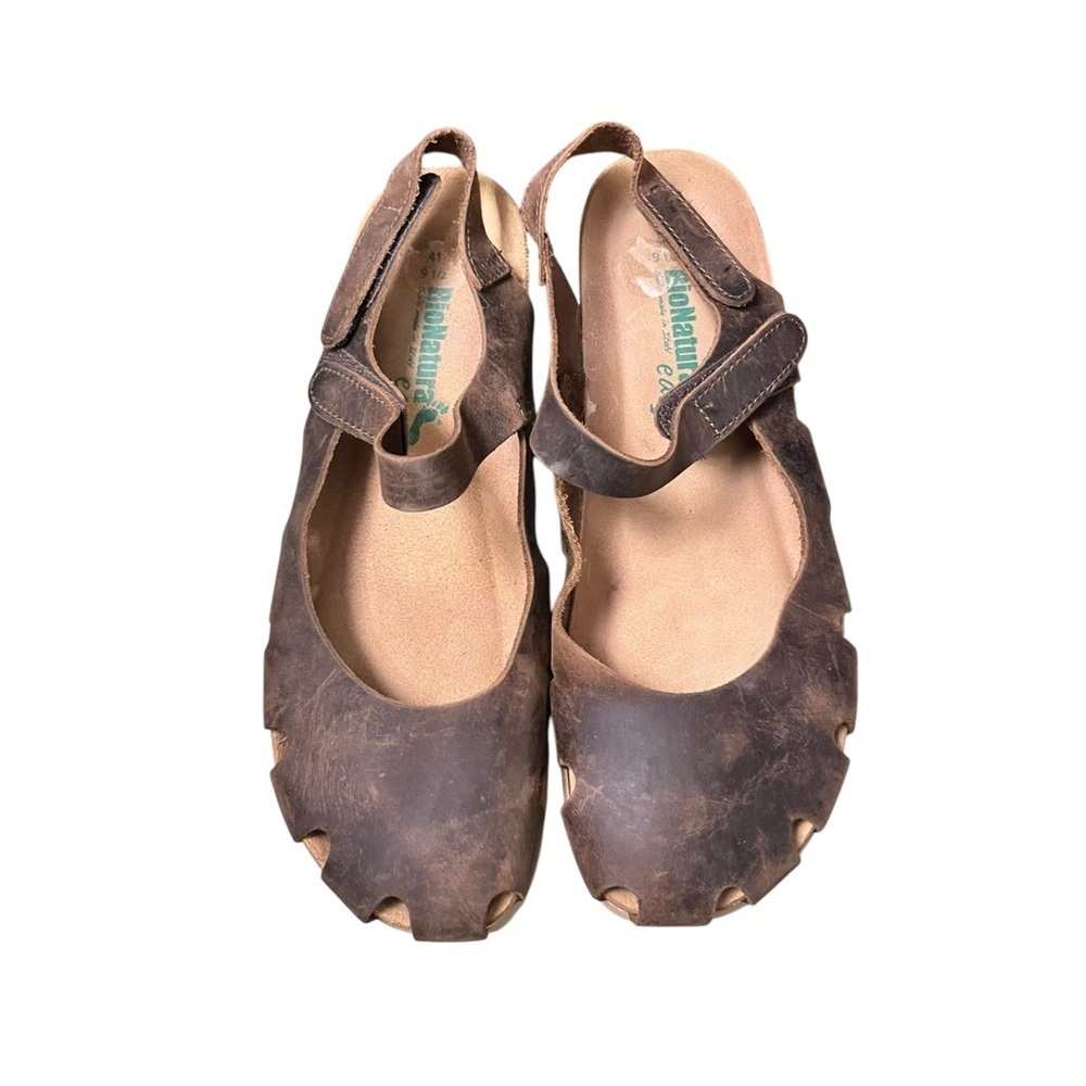 Bionatura Distressed Leather Mary Jane’s Shoes Size 9.5 Brown